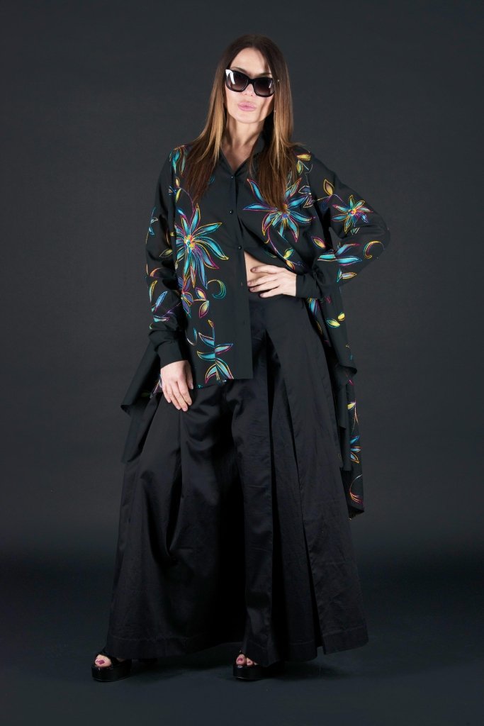 Wide Cotton Pants Paloma - EUG Fashion