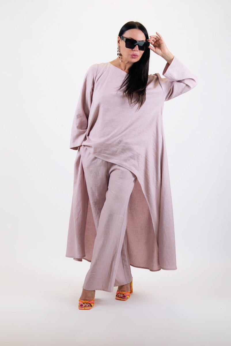 Wide Elegant Linen Set JESIKA - EUG Fashion