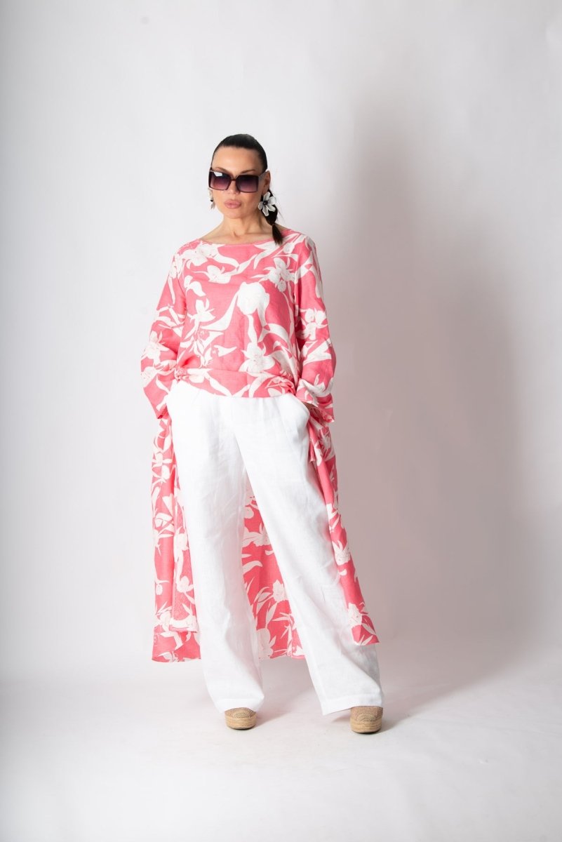 Wide Floral Linen Set JESIKA - EUG Fashion