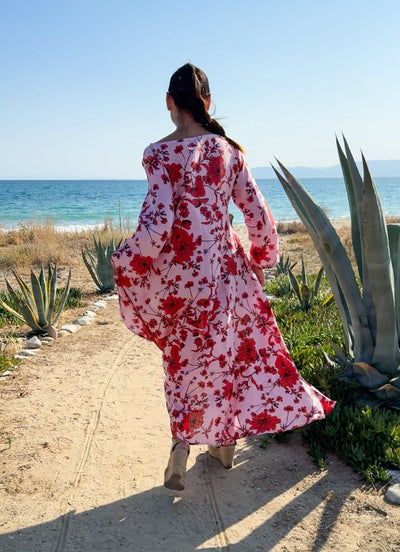 Wide Floral Linen Top JESIKA - EUG Fashion EugFashion 