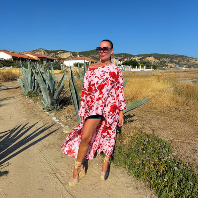 Wide Floral Linen Top JESIKA - EUG Fashion EugFashion 
