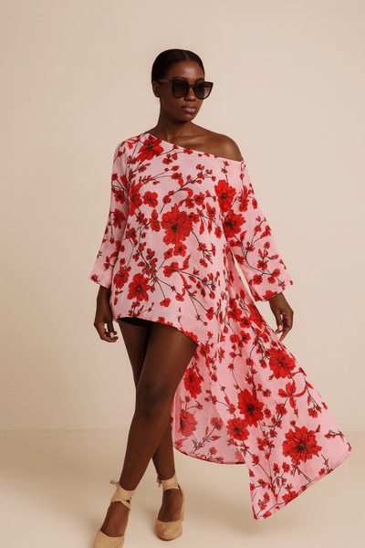 Wide Floral Linen Top JESIKA - EUG Fashion EugFashion 
