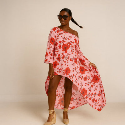 Wide Floral Linen Top JESIKA - EUG Fashion EugFashion 