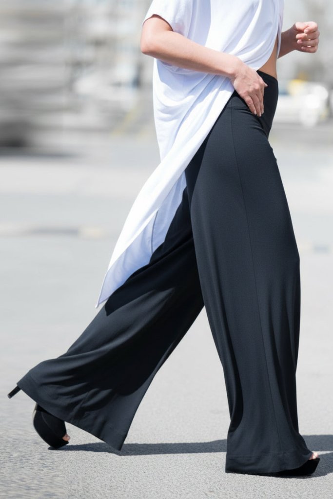 Wide Jersey Pants Andrea - EUG Fashion