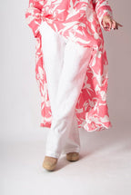 Wide Linen White Pants JESIKA - EUG Fashion