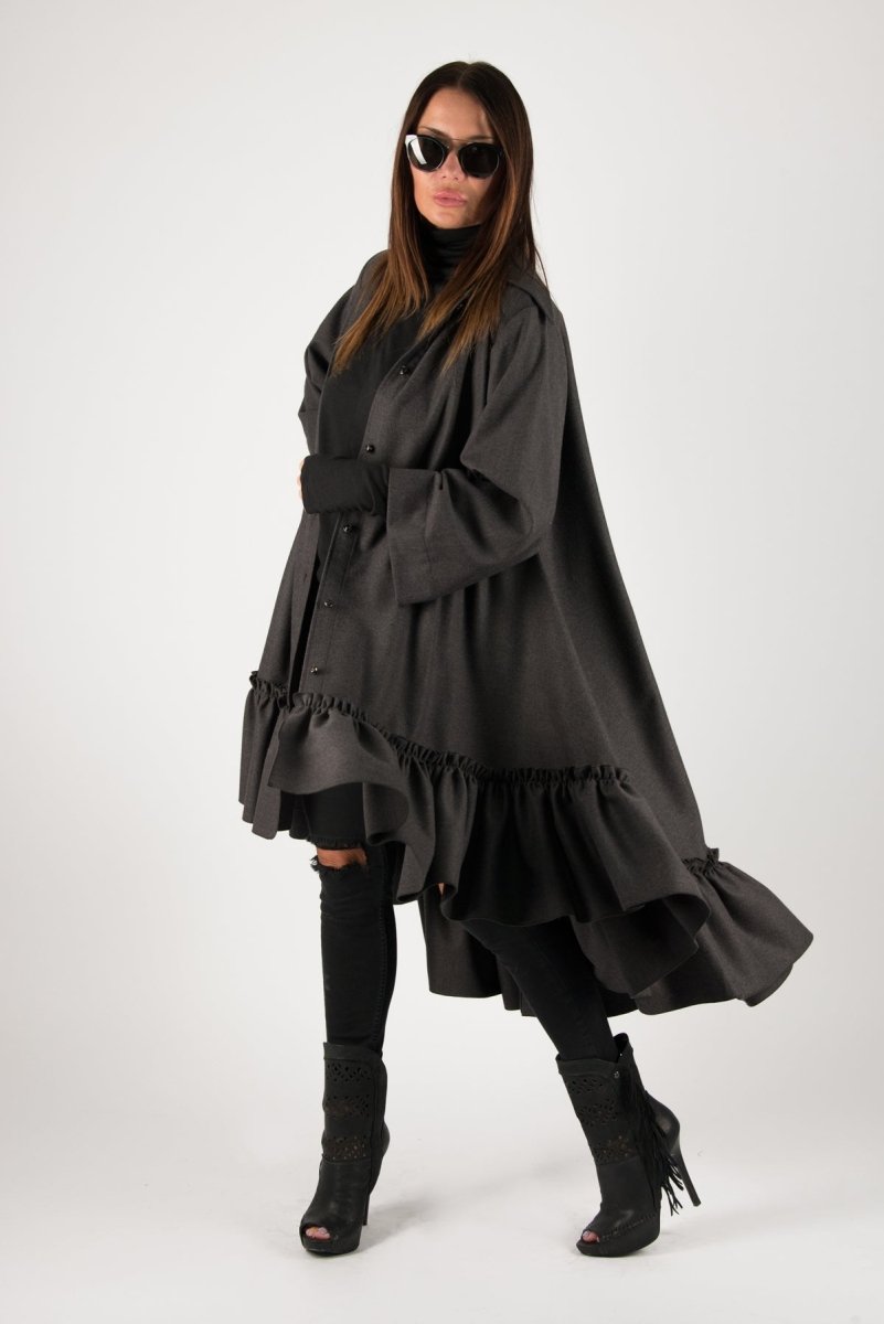 Winter Cashmere Shirt Dress TATIANA - EUG Fashion