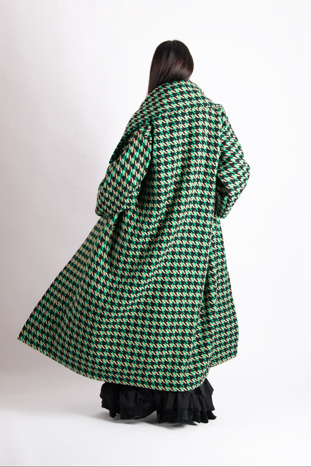 Plaid wool winter loose fit coat - Eug fashion