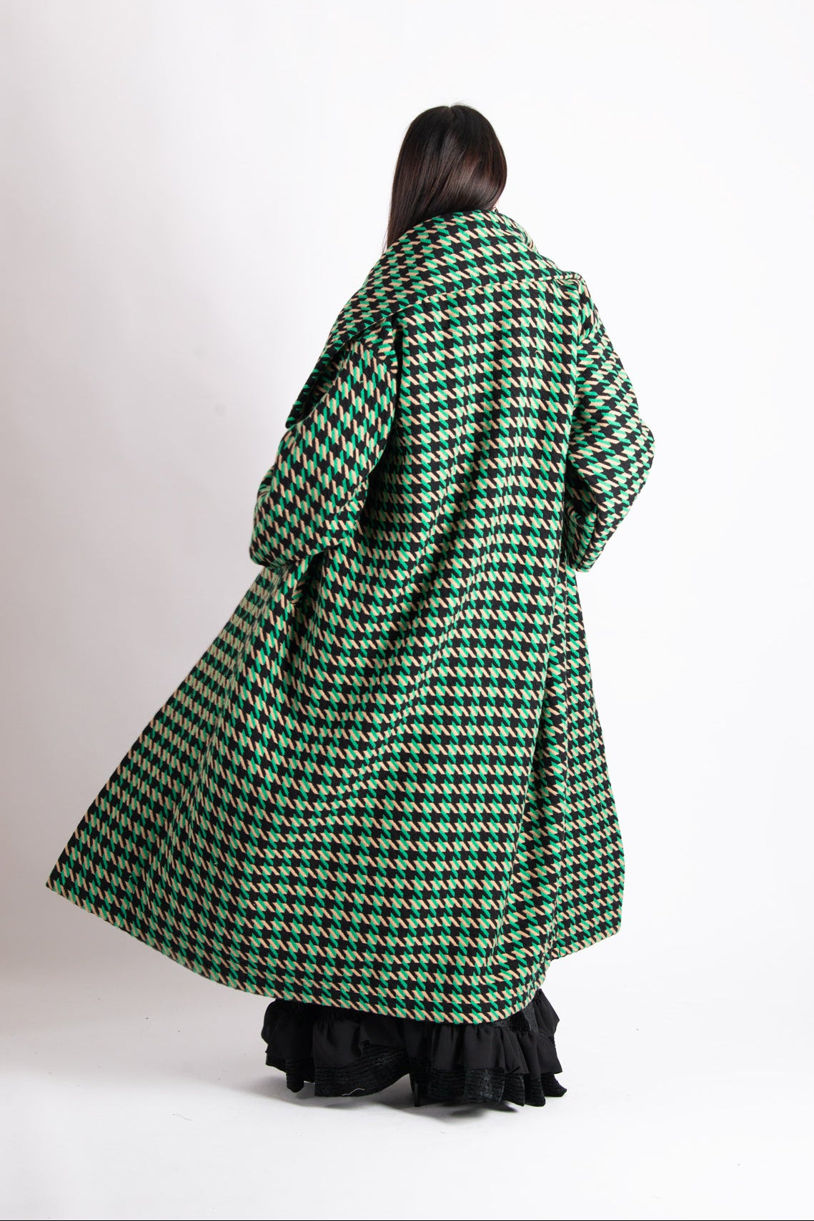 Plaid wool winter loose fit coat - Eug fashion