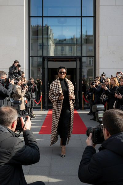 Winter Houndstooth Coat Ofelia - EUG Fashion EugFashion 