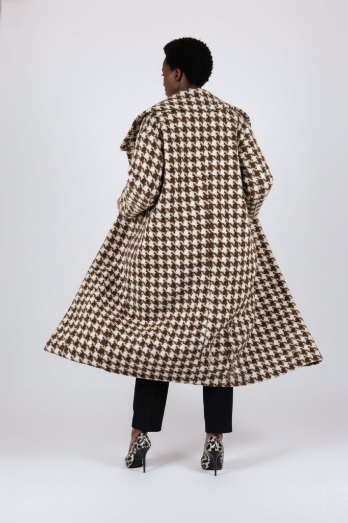 Winter Houndstooth Coat Ofelia - EUG Fashion EugFashion 
