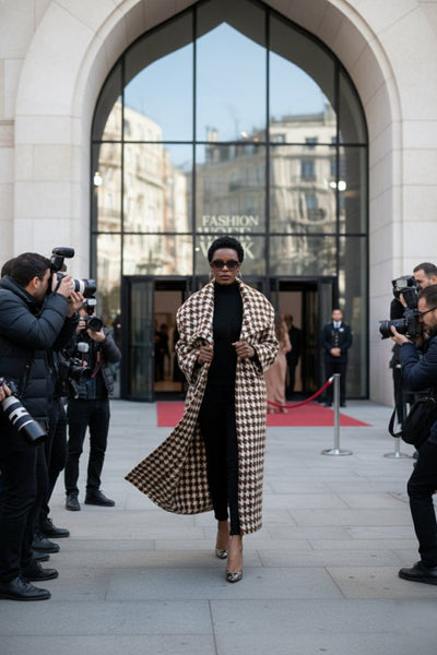 Winter Houndstooth Coat Ofelia - EUG Fashion EugFashion 
