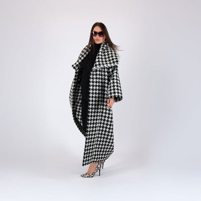 Winter Houndstooth Coat Ofelia - EUG Fashion EugFashion 