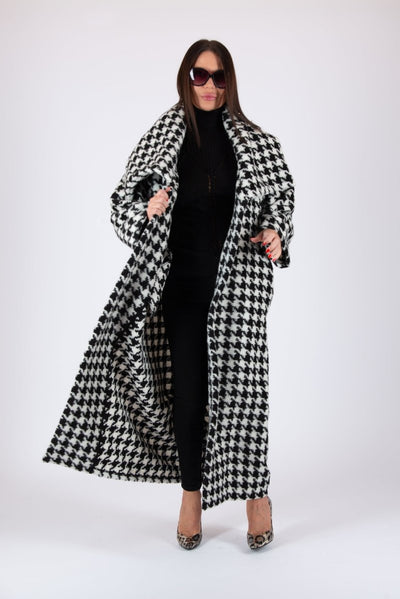 Winter Houndstooth Coat Ofelia - EUG Fashion EugFashion 