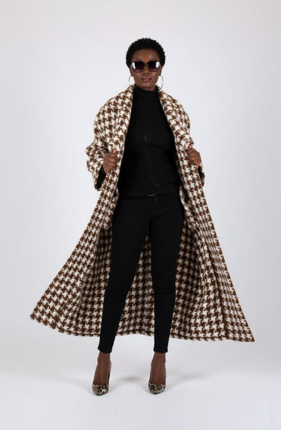 Winter Houndstooth Coat Ofelia - EUG Fashion EugFashion 