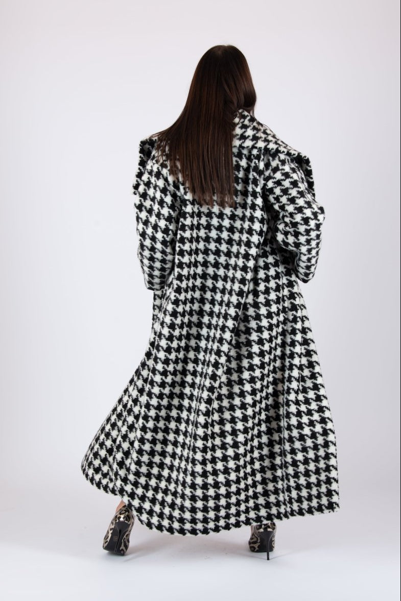 Winter Houndstooth Coat Ofelia - EUG Fashion