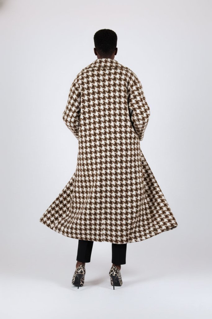 Winter Houndstooth Coat Ofelia - EUG Fashion EugFashion 