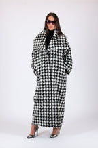 Winter Houndstooth Coat Ofelia - EUG Fashion