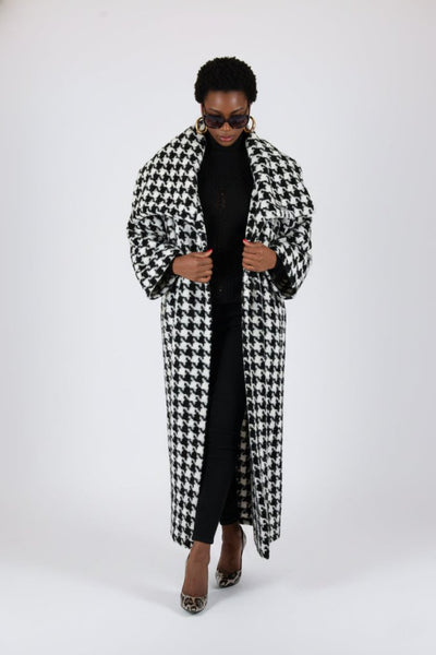 Winter Houndstooth Coat Ofelia - EUG Fashion EugFashion 