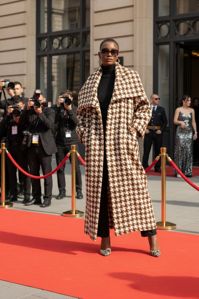 Winter Houndstooth Coat Ofelia - EUG Fashion EugFashion 