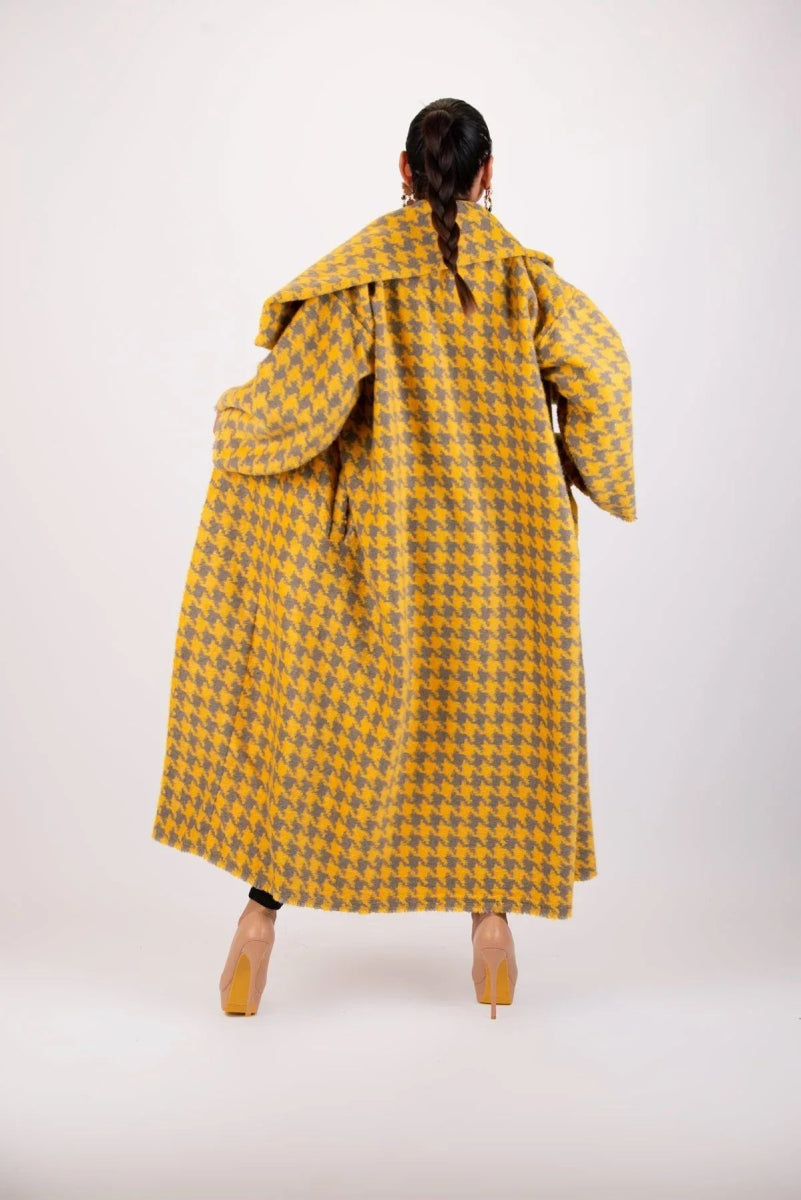 Winter Houndstooth Coat OFELIA BF - EUG Fashion