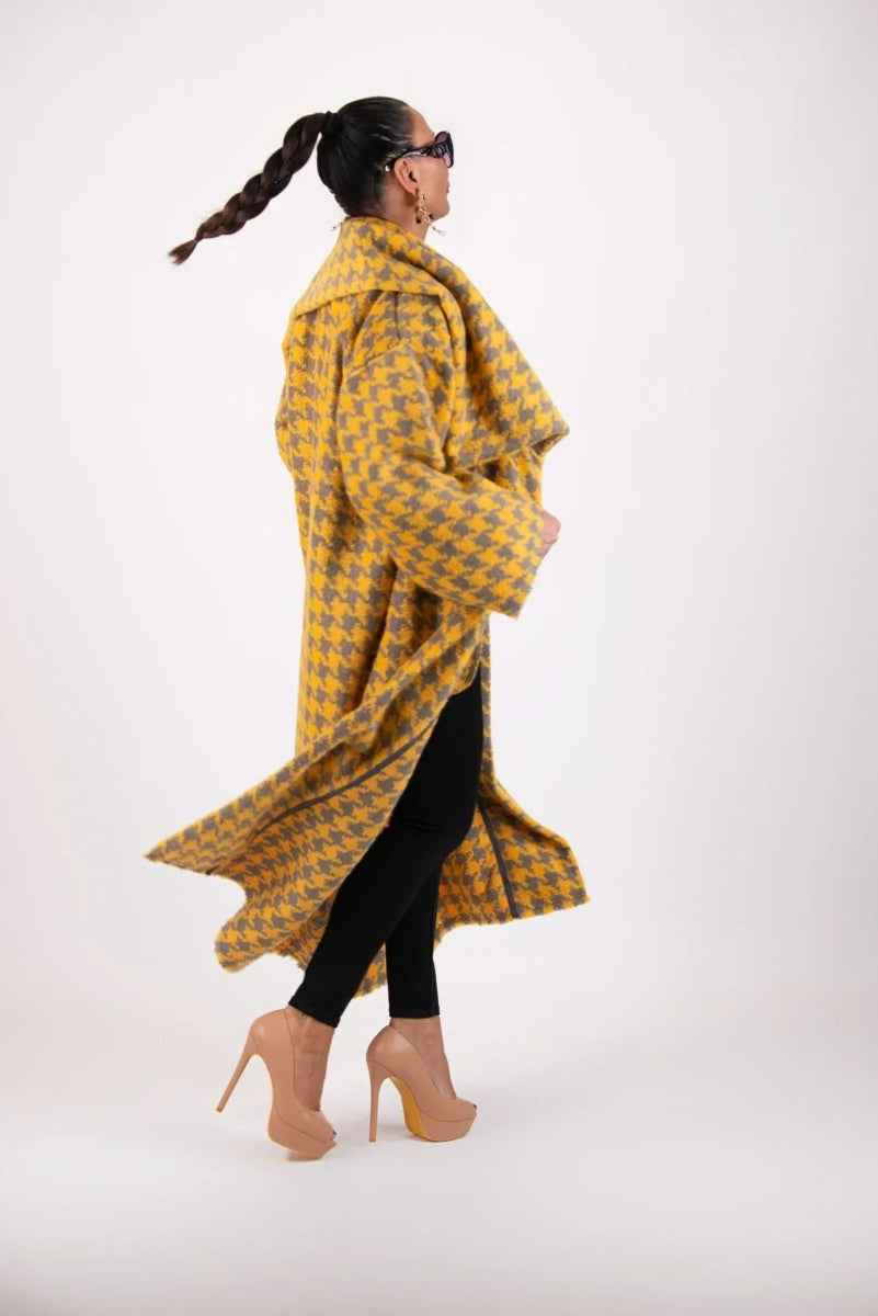 Winter Houndstooth Coat OFELIA BF - EUG Fashion