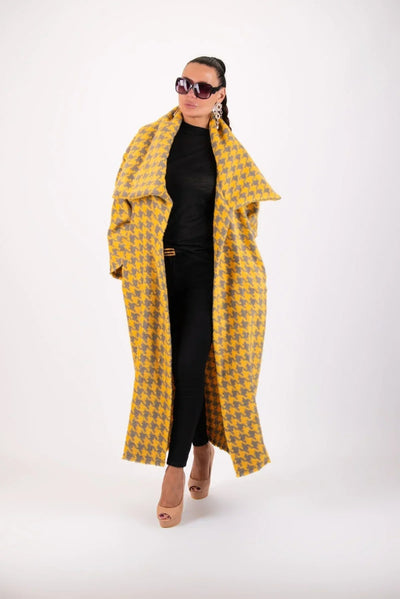 Winter Houndstooth Coat OFELIA BF - EUG Fashion EugFashion 