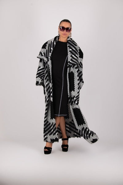 Winter Houndstooth Coat Ofelia SALE - EUG Fashion EugFashion 