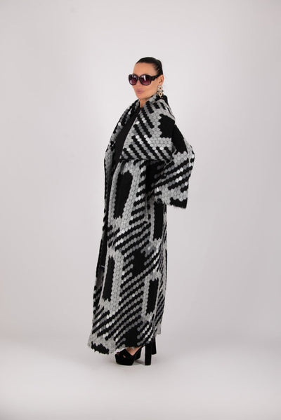 Winter Houndstooth Coat Ofelia SALE - EUG Fashion EugFashion 