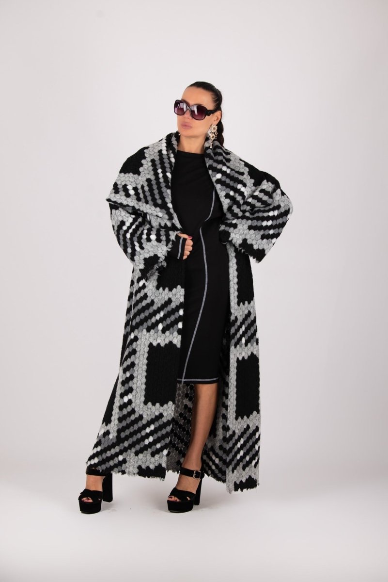 Winter Houndstooth Coat Ofelia SALE - EUG Fashion EugFashion 