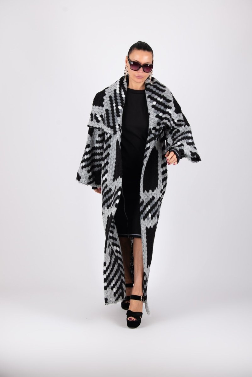 Winter Houndstooth Coat Ofelia SALE - EUG Fashion EugFashion 