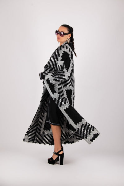 Winter Houndstooth Coat Ofelia SALE - EUG Fashion EugFashion 