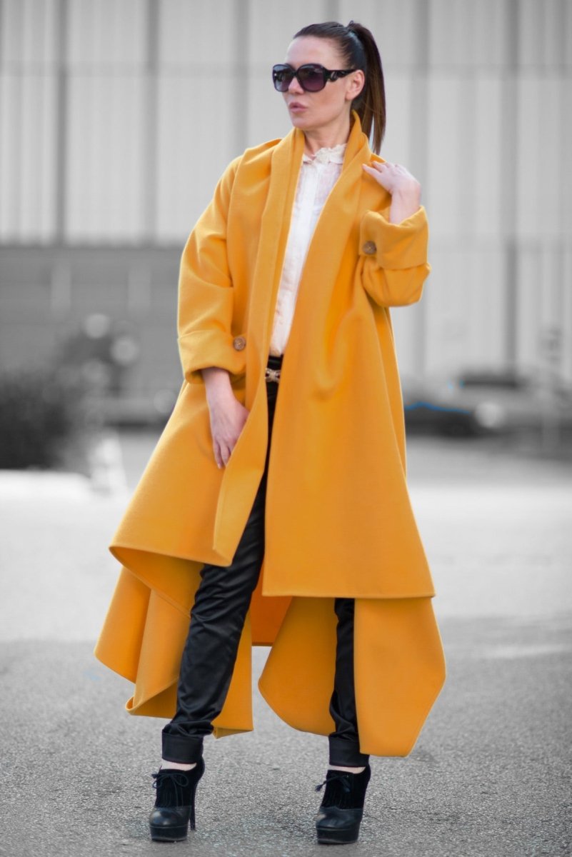 Winter Mustard Coat RENATA BF - EUG Fashion