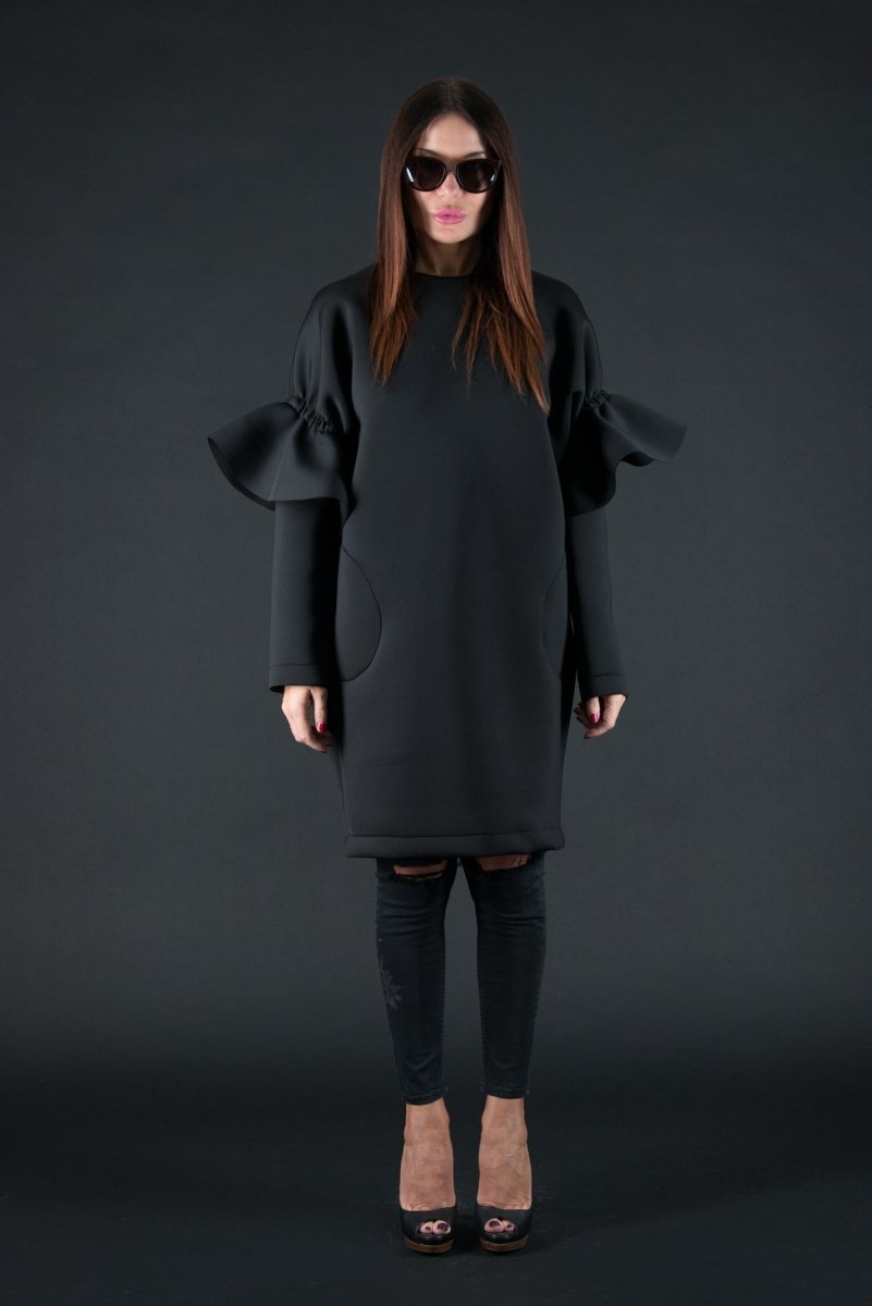 Winter Neoprene Dress ESTER BF - EUG Fashion