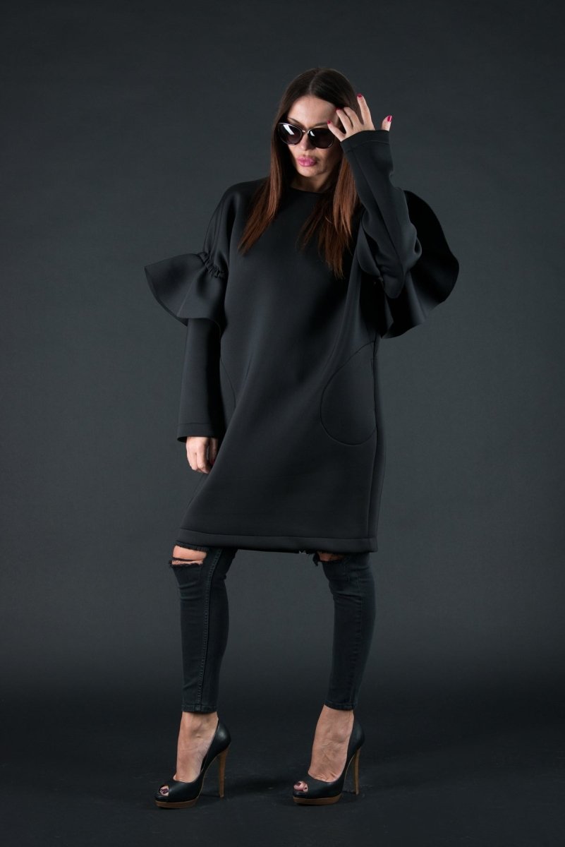 Winter Neoprene Dress ESTER BF - EUG Fashion