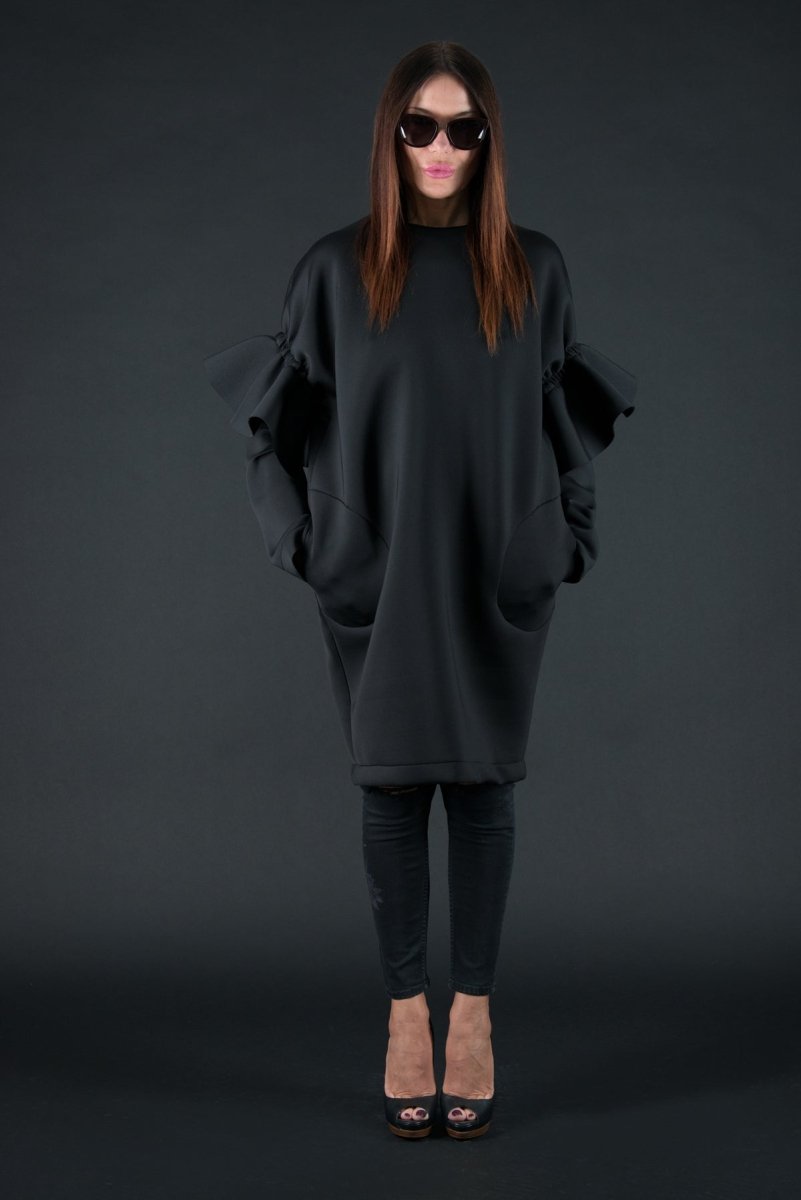 Winter Neoprene Dress ESTER BF - EUG Fashion