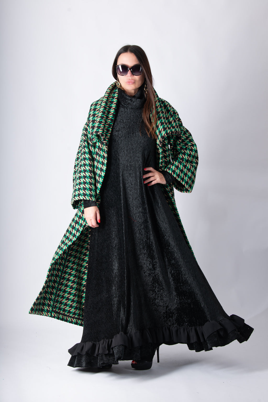 Plaid wool winter loose fit coat - Eug fashion