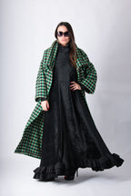 Plaid wool winter loose fit coat - Eug fashion