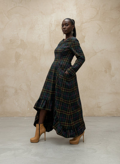 Plaid Winter Dress Casablanca EugFashion 
