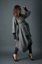 Winter Wool Houndstooth Dress TRACY - EUG Fashion