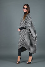 Winter Wool Houndstooth Dress TRACY - EUG Fashion
