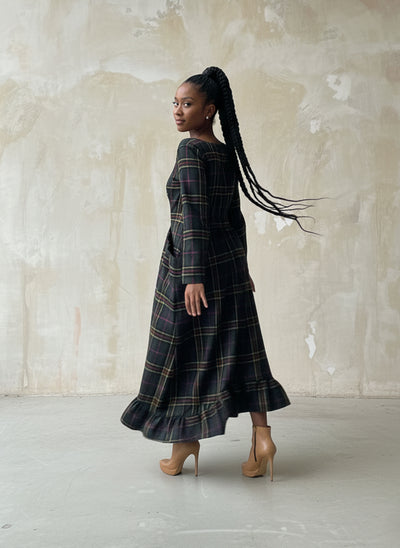 Plaid Winter Dress Casablanca EugFashion 