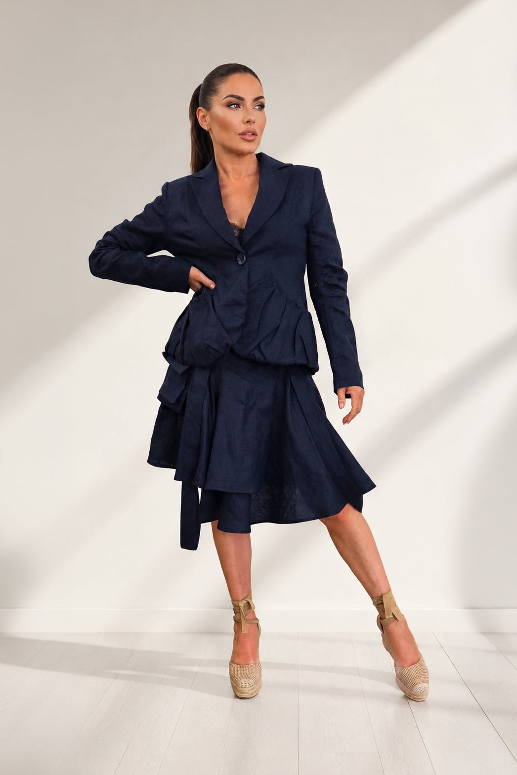 linen-woman-blue-jacket - Eug fashion