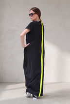 long jersey dress #black