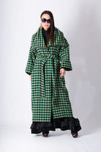 Plaid wool winter loose fit coat - Eug fashion