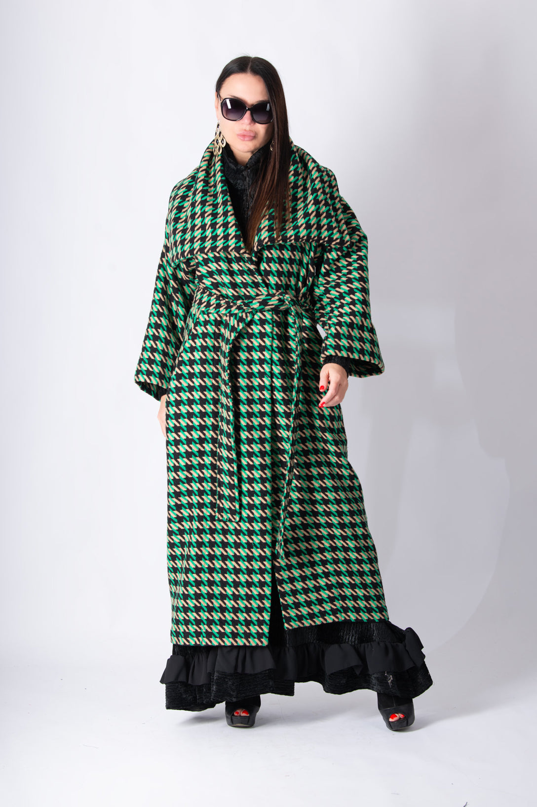 Plaid wool winter loose fit coat - Eug fashion