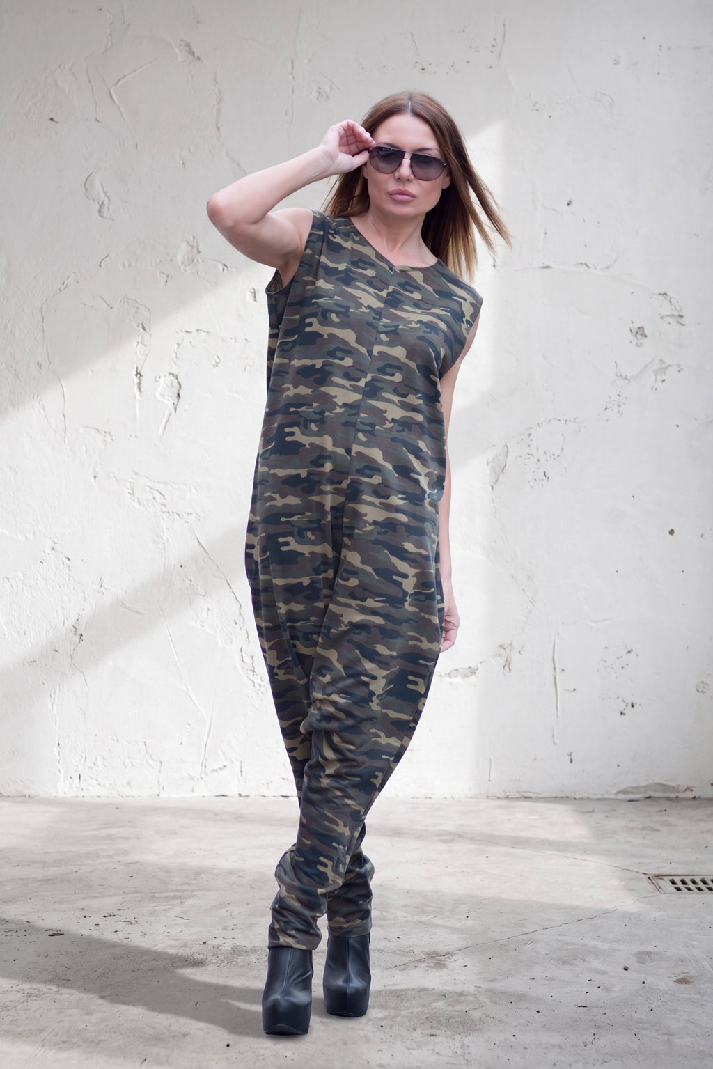 harem camouflage jumpsuit