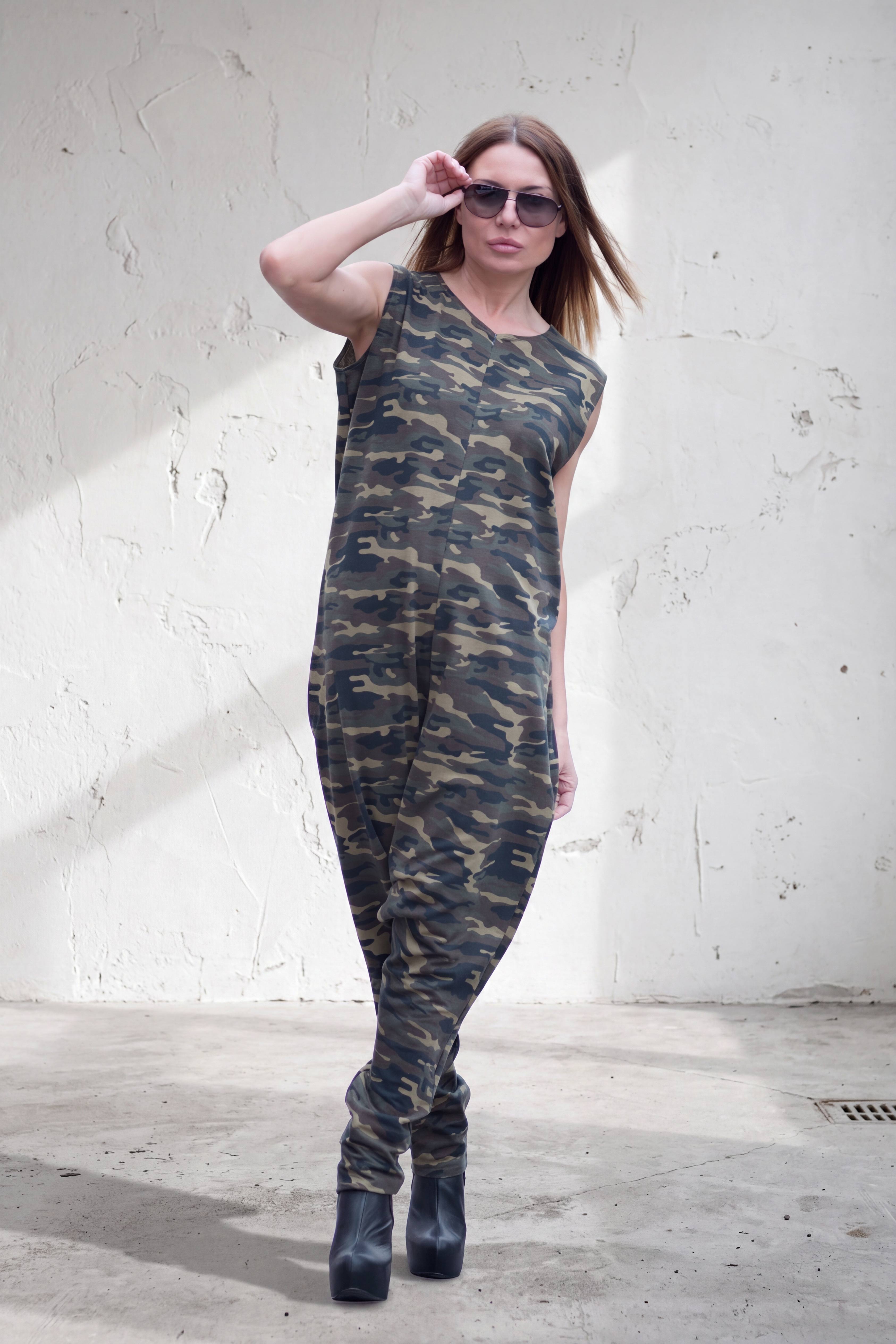 harem camouflage jumpsuit
