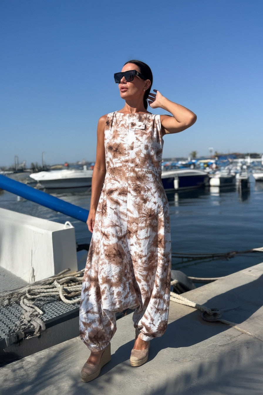 harem woman jumpsuit #beige