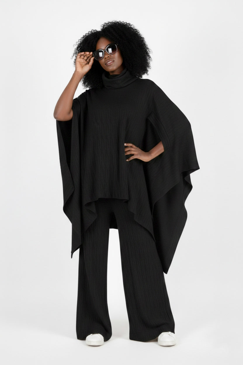 Knitted Poncho Outfit - Eva