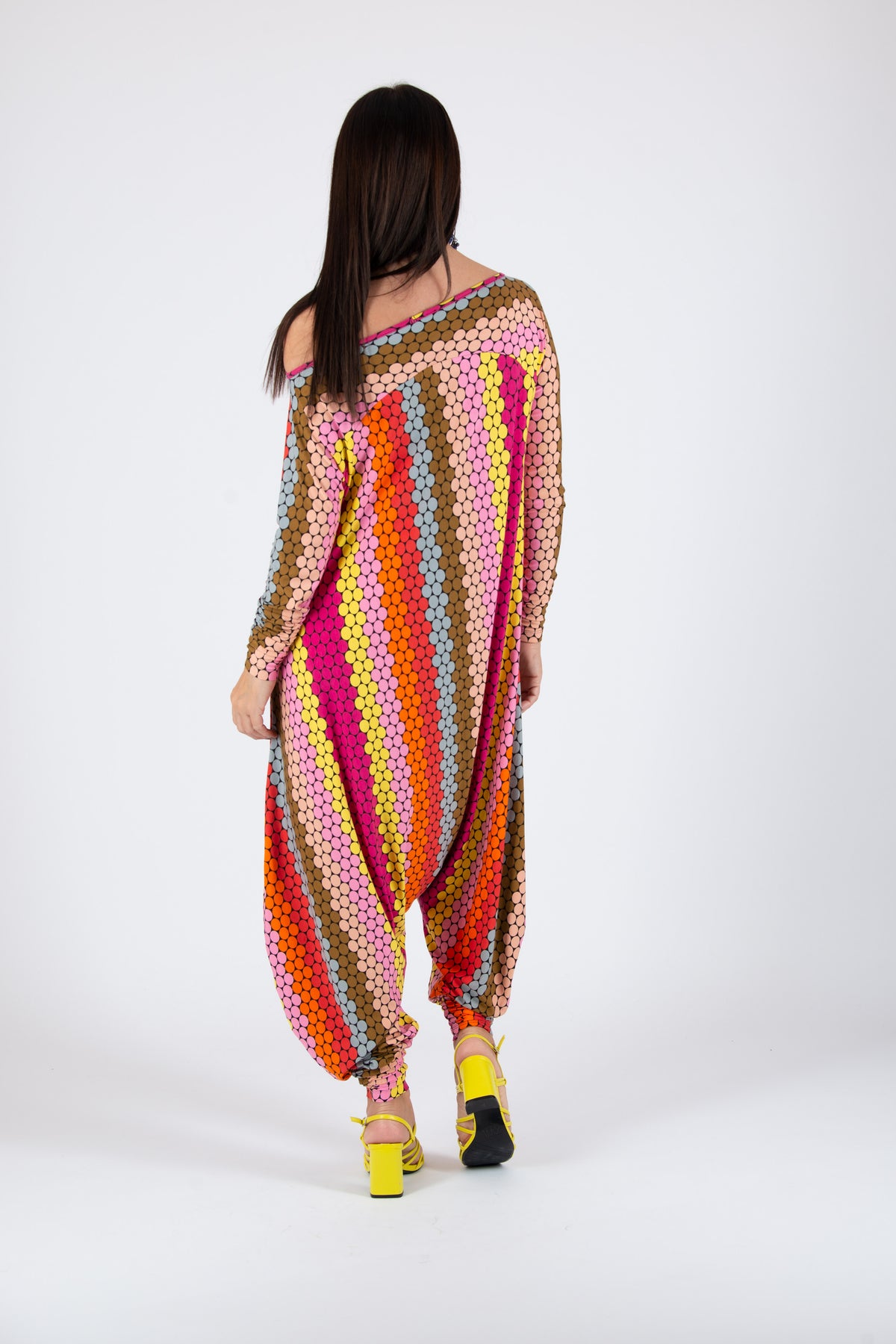 Polka dots harem jumpsuit